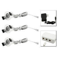 【⊕Good quality⊕】 can511637234 Lediary รีโมทชุดหลอดไฟไฟดาวน์ไลท์หรี่แสงไฟ Led ขนาดเล็ก12V,ไฟสำหรับตู้เก็บเอกสารสีเงิน1.5W 27Mm สำหรับติดเพดาน