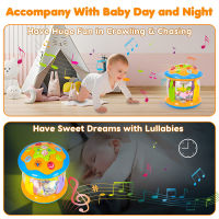 เด็ก4 In 1 Tummy Time Crawling ของเล่นการเรียนรู้สัตว์ทะเล Sensory ของเล่น Light Up Musical Projector สำหรับทารกเด็กวัยหัดเดินของขวัญ