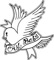 【LZ】bdwvj2 For Lil Peep Goth Boi Cry Baby Dove Vinyl Sticker (Laptop Phone Window Vehicle Xbox)