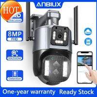 ANBIUX กล้องวงจรปิด10X ดิจิตอลไร้สาย3เลนส์,กล้อง CCTV กล้องรักษาความปลอดภัยแบบซูม8MP กล้อง PTZ 4K กล้อง IP กันน้ำ AI การตรวจจับแบบมนุษย์สองทางกล้องวงจรปิด