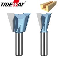 【DT】hot！ Tideway 1pc  Industrial Grade 1/2  1/4  Shank Woodworking Dovetail Router Bits Wood Tungsten Slotting Milling Cutter