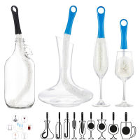 3PcsLot Wine Bottle Cleaning Brush Sponge Foam Wine Decanter Stemware Glass Water Cup Washing Brush Home Clean Tools 3 Color