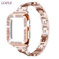 Case+Strap for apple watch 5 band 44mm 40mm stainless steel pulesira for apple watch 5 4 3 iwatch band 42mm 38mm+diamond case Straps