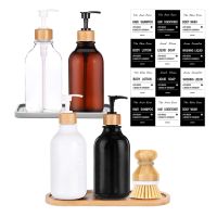 300ml Refillable Soap Dispenser Bottle for Kitchen Sink Bathroom Countertop Shampoo Conditioner Empty Sub-bottling Storage Jar