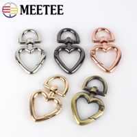 51030Pcs 13mm Heart Metal Buckles For Bag Dog Collar Handbag Strap Snap Hooks Keyring Swivel Trigger Clips DIY Leather Crafts