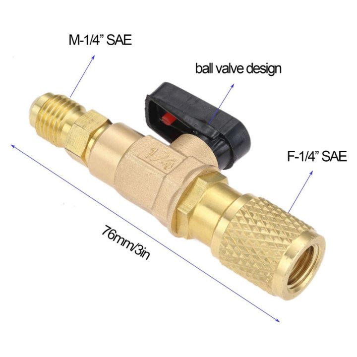 3pcs-set-brass-r410a-refrigerant-straight-ball-valves-ac-charging-hoses-brass-1-4-inch-male-to-1-4-inch-5-16-inch-female-sae-valve