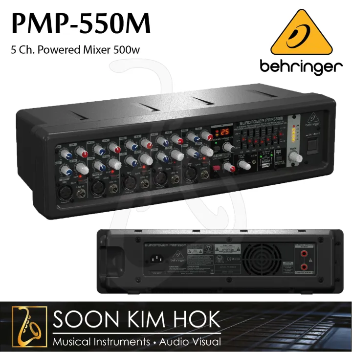 behringer europower pmp550m 5 channel 500w powered mixer