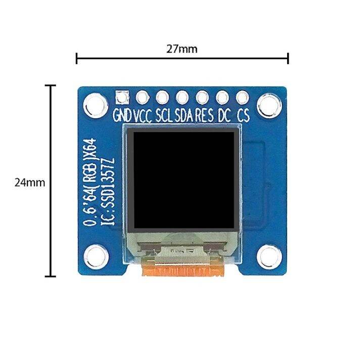 จอแสดงผล-oled-สี0-6นิ้ว64x64การแสดงสีที่เน้น-ssd1357-rgb