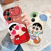 Rixuan เคสสำหรับ Vivo Y27 Y36 Y12s Y20 Y02T Y35 Y11 Y17 Y16 Y21 Y15 Y12เคสครอบโทรศัพท์ Y20s Y15s Y22 Y21s การ์ตูนน่ารักดินสอสีชินจัง3D ขอบคลื่นนิ่ม TPU