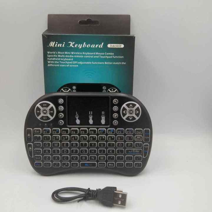 Mini Keyboard BackLit Specific Multi-media remote control & Touchpad ...