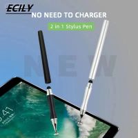 Ecicy 2in1ปากกา Stylus Universal Drawing แท็บเล็ตหน้าจอสัมผัสแบบ Capacitive ปากกาสำหรับโทรศัพท์มือถือ Android โทรศัพท์สมาร์ทดินสออุปกรณ์เสริม