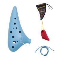 12หลุม Ocarina 4สีพลาสติก ABS ลมเครื่องดนตรีที่มีกระเป๋าอุปกรณ์เชือกเส้นเล็กสำหรับคนรักดนตรีและการเริ่มต้น