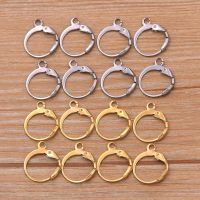 20Pcs 13x15mm Stainless Steel Gold Color Lever Back Ear Wire Hoop Open Loop Leverback Earring Hooks For DIY Earring Making