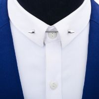 【Fashion house]SAVOYSHI เสื้อฝรั่งเศส Mens Collar Pin เข็มกลัดโลหะ Square Bar Clasp คลิป Barbell Lapel Stick สำหรับผู้ชายแฟชั่นเครื่องประดับอุปกรณ์เสริม