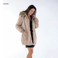สตรียาวเสื้อขนสัตว์แจ็คเก็ต Slim ฤดูหนาว JAS Park outwear Coat Lot Moda mujer invierno 2018 Park อ้าง