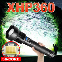 Paweinuo XHP360ที่มีประสิทธิภาพไฟฉาย Led พลังงานสูงแบบชาร์จไฟฉาย Usb ยุทธวิธีไฟฉาย IPX6กันน้ำ Z Oomable มือโคมไฟ