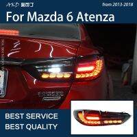 ไฟรถยนต์สำหรับ Mazda 6 2013-2018 Atenza Mazda6 LED อัปเกรดชุดไฟท้ายอัตโนมัติการออกแบบเกล็ดมังกรหลอดไฟแบบไดนามิก Accessoriesfdhgf