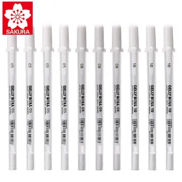 Sakura Gelly Roll Gel Pen White Color 0.5mm 0.8mm 1.0mm High Light