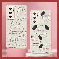 personality cartoon Phone Case For Huawei P40 texture luxurious anti-fall airbag creative soft shell Cartoon couple