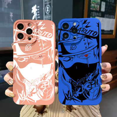 เคสโทรศัพท์สำหรับ Xiaomi Redmi A1 A2 4G Note 9 10 11 12 Pro 5G 9C 10A 10S 11S 12C 12S นารูโตะคาคาชิฝาครอบขอบสี่เหลี่ยมฝาครอบป้องกันเต็ม