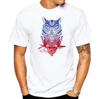 Mens T Shirt Quality 100 Cotton Owl Printing Loose Men Tshirt T Shirt Male Tee Shirts Gildan