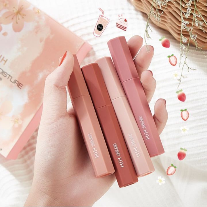 hih-4-ชิ้น-mini-matte-lipไม่ติดแมส-กินน้ำกินข้าวไม่หลุด-แม้แต่จูบก็ยังไม่หลุด