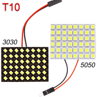 T10 5050 3030 LED แผงรถแสงสีขาวภายในโคมไฟอ่านหนังสือสากลรถลำต้นหลังคาโดมหลอดไฟ48 24 12 SMD ไฟ12โวลต์