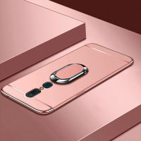 LANLIN สำหรับ OPPO F11 Pro เคสโทรศัพท์หรูหรา3 In 1 Matte Ultra Thin Anti-Scratch กันกระแทก Electroplated กรอบ Hard PC ฝาหลังสำหรับ OPPO F11 Pro พร้อมที่วางขาตั้งแหวน