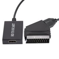 Portable HDMI-Compatible to Scart Converter 720P / 1080P Video Audio Adapter Cables