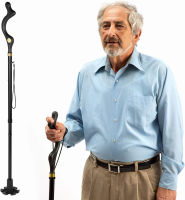 Medical King walking cane for men and walking canes for women special balancing - cane walking stick have 10 Adjustable Heights - self standing folding cane, portable collapsible cane, Comfortable