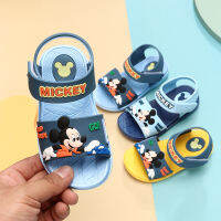 Mickeys ชายหญิงการ์ตูนรองเท้าแตะเด็กรองเท้าแตะเด็กลื่น Velcro ฤดูร้อนชาย Mickeys รองเท้าชายหาด225244