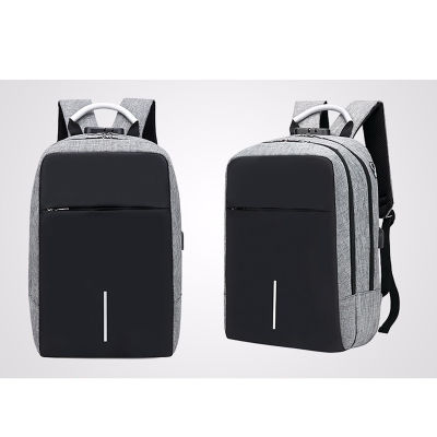 New Multifunctional Anti-theft Password Lock Mens Backpack With USB Headphone Hole Casual Travel Outdoor Business Student Bag