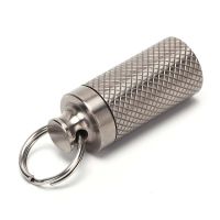 【hot】 alloy Canister Medicine Bottle Keyring Tools Outdoor Titanium