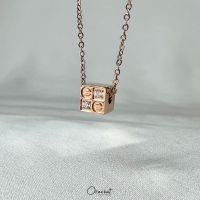 Cube CT blink 14k necklace. (สร้อยคองานชุบ 14k สแตนเลส สวย ทน เงา โดนน้ำหอม แอลกอฮอล์ได้)
