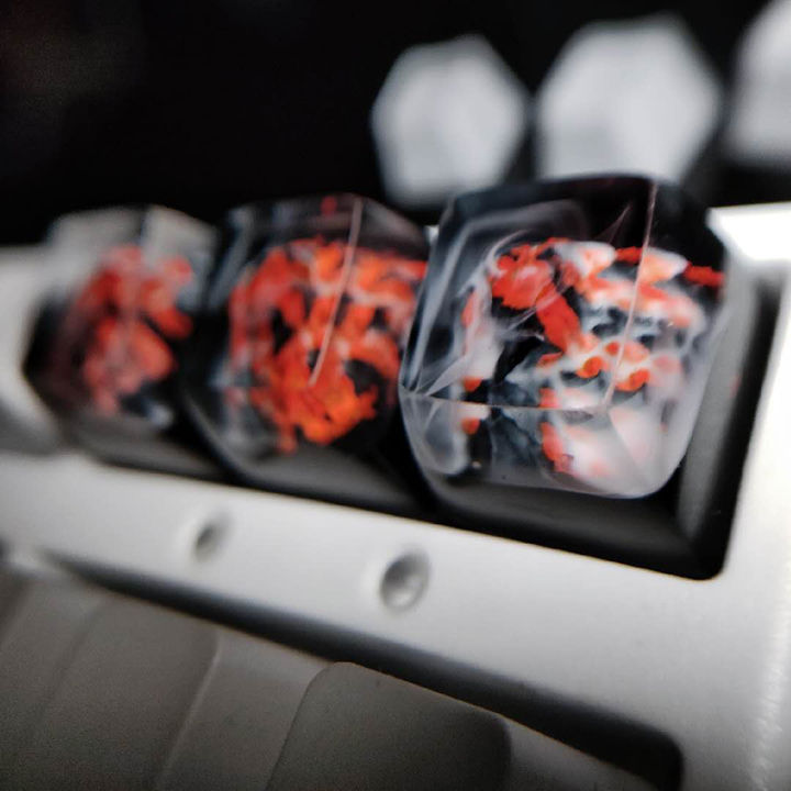 game-mechanical-keyboard-cap-accessories-epoxy-resin-cross-shaft-special-keycap-personalized-light-transmission-handmade-esc-key