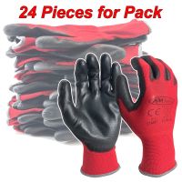 24Pieces/12 Pairs High Quality Safety Mechanic Protective Work Gloves Women Garden or Men Security Rubber Glove NMSafety Brand.