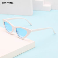 SUNYMALL ป้องกันรังสี แฟชั่น แว่นกันแดด เฉดสีปั่นจักรยานสำหรับผู้หญิงและผู้ชาย ย้อนยุค แว่นสายตาแมว กลางแจ้ง ตัวกรองแสงยูวี แว่นแปลกๆ