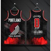 NBA TIE DYE PORTLAND TRAIL BLAZERS DAMIAN LILLARD #0 JERSEY | FULL SUBLIMATION