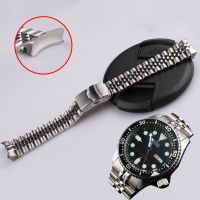 CARLYWET 22mm Solid Curved End Stainless Steel Silver Jubilee Watch Band Strap Luxury Bracelets For Seiko SKX007 009