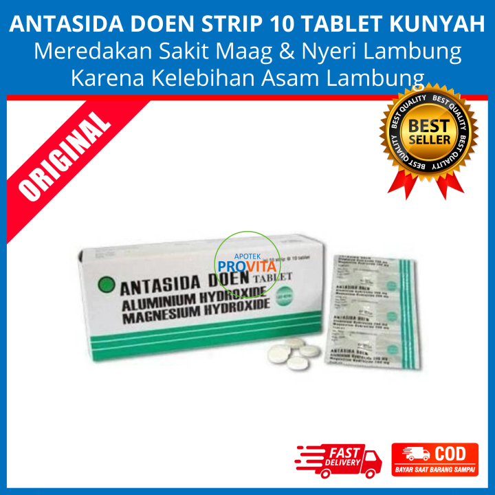 ANTASIDA DOEN STRIP 10 TABLET KUNYAH - Obat Sakit Maag / Nyeri Lambung ...