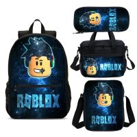 4Pcs/Set Cartoon Printed School Bags fashion game backpack teenagers nylon waterpoof Bookbag Mochila casual backpack 【AUG】