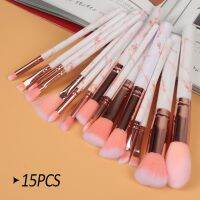 【CW】✽  10/15Pcs Marbling Makeup Brushes Set Fluffy And Soft Foundation Blending Tools