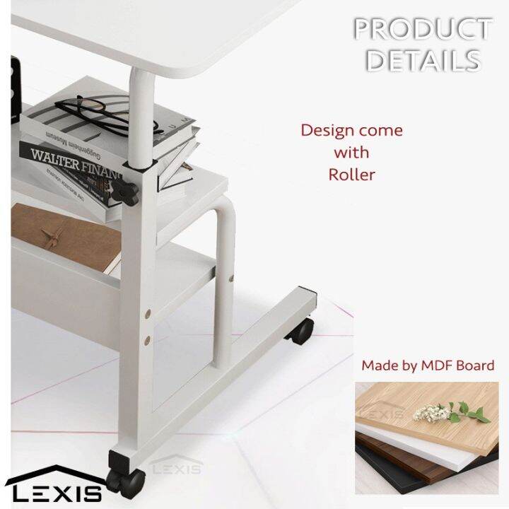 LEXIS (L6080)cm Adjustable Bedside Laptop Table Sofa Side Table With