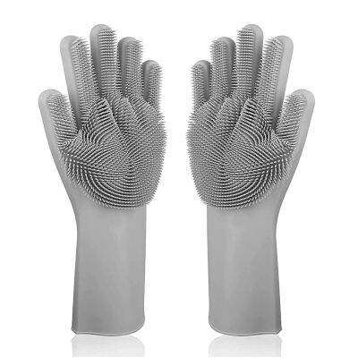 Kitchen Silicone Gloves Microwave Insulation Cleaning Gloves Dishwashing Gloves Silicone Dishwashing Brush Safety Gloves