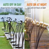 WEIXIN Solar LED Light Outdoor Garden Decoration Landscape Lights Firework Firefly Lawn Lamps Country House Terrace Balcony Decor Lamp