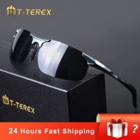 T-TEREX Polarized Sunglasses Men UV400 Lens Metal Frame Male Sun Glasses Brand Designer Driving Goggles For Fishing Sport