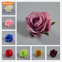 ☃ 10Pcs 25 Colors 8CM Artificial Silk Fabric Rose Flower Heads For Wedding Wall Arch Party Home Decoration DIY Hat Accessories