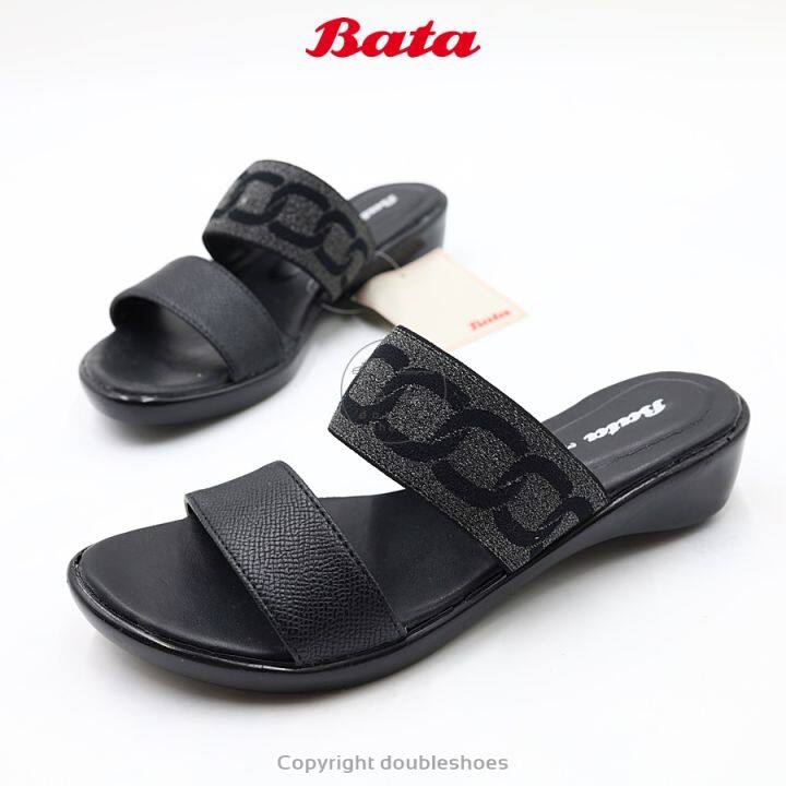 bata-รองเท้าแตะผู้หญิง-แบบสวม-ยกพื้น-สีดำ-สีเบจ-ไซส์-3-7-36-40-รุ่น-661-6377-661-8377