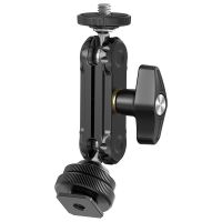 R098 Double Ball Heads Magic Arm With Cold Shoe Mount 1/4 Screw For DSLR Camera Monitor Mic Video Light Super Clamp
