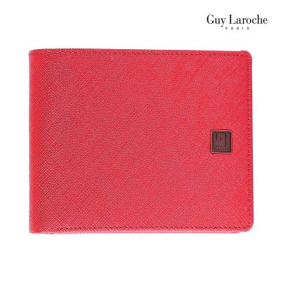 Guy Laroche กระเป๋าสตางค์พับสั้น มีลิ้นกลาง รุ่น MGW0322 - สีแดง